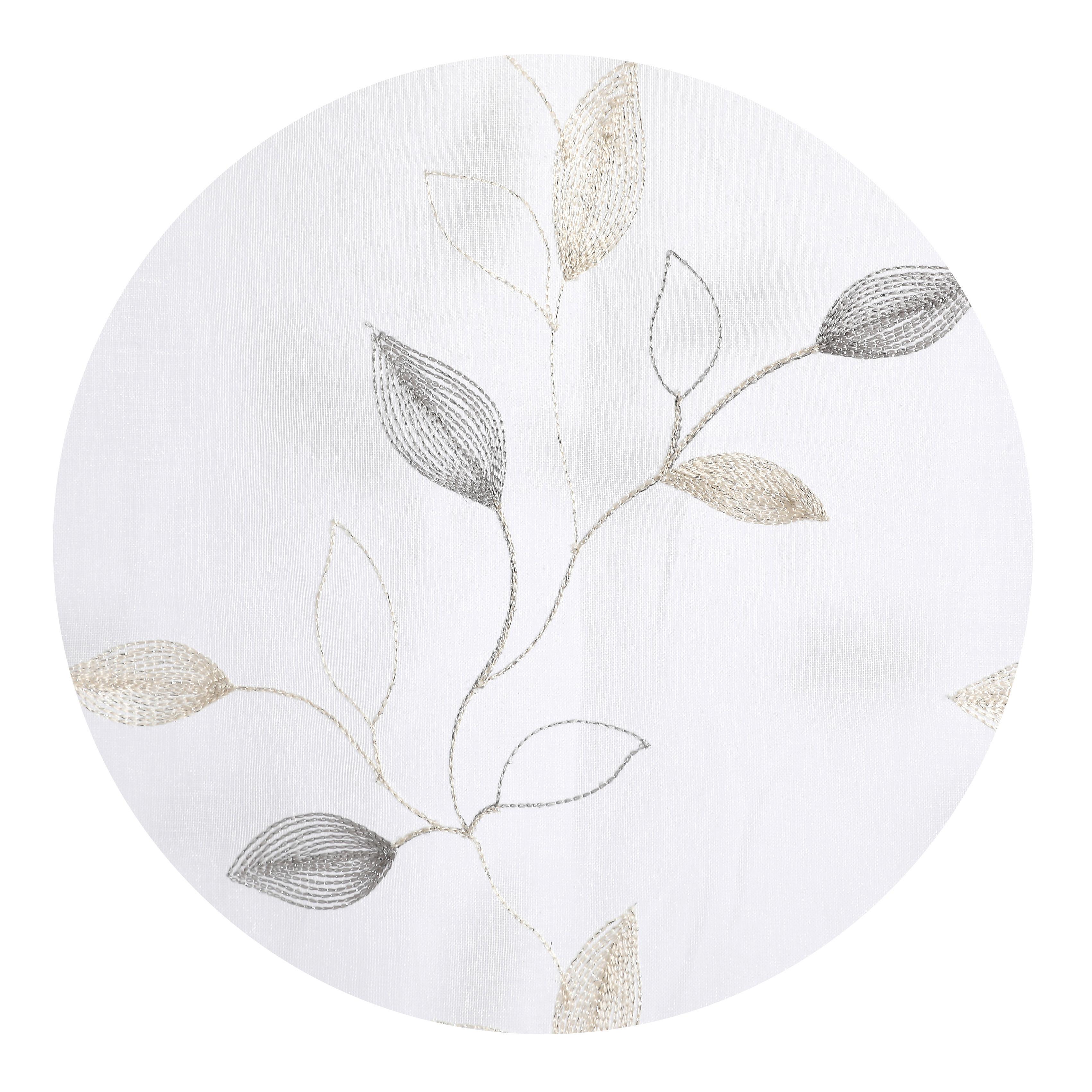 Fertigvorhang Valentina - Beige/Silberfarben, ROMANTIK / LANDHAUS, Textil (140/245cm) - James Wood