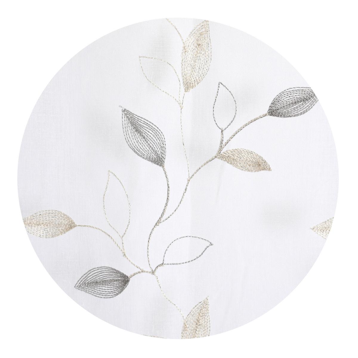 Fertigvorhang Valentina - Beige/Silberfarben, ROMANTIK / LANDHAUS, Textil (140/245cm) - James Wood