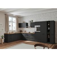 Eckküche Meran mit Geräten 240x420 cm Grau/Eiche Dekor - Eiche Wotan/Grau, LIFESTYLE, Holzwerkstoff (240/420cm) - Held