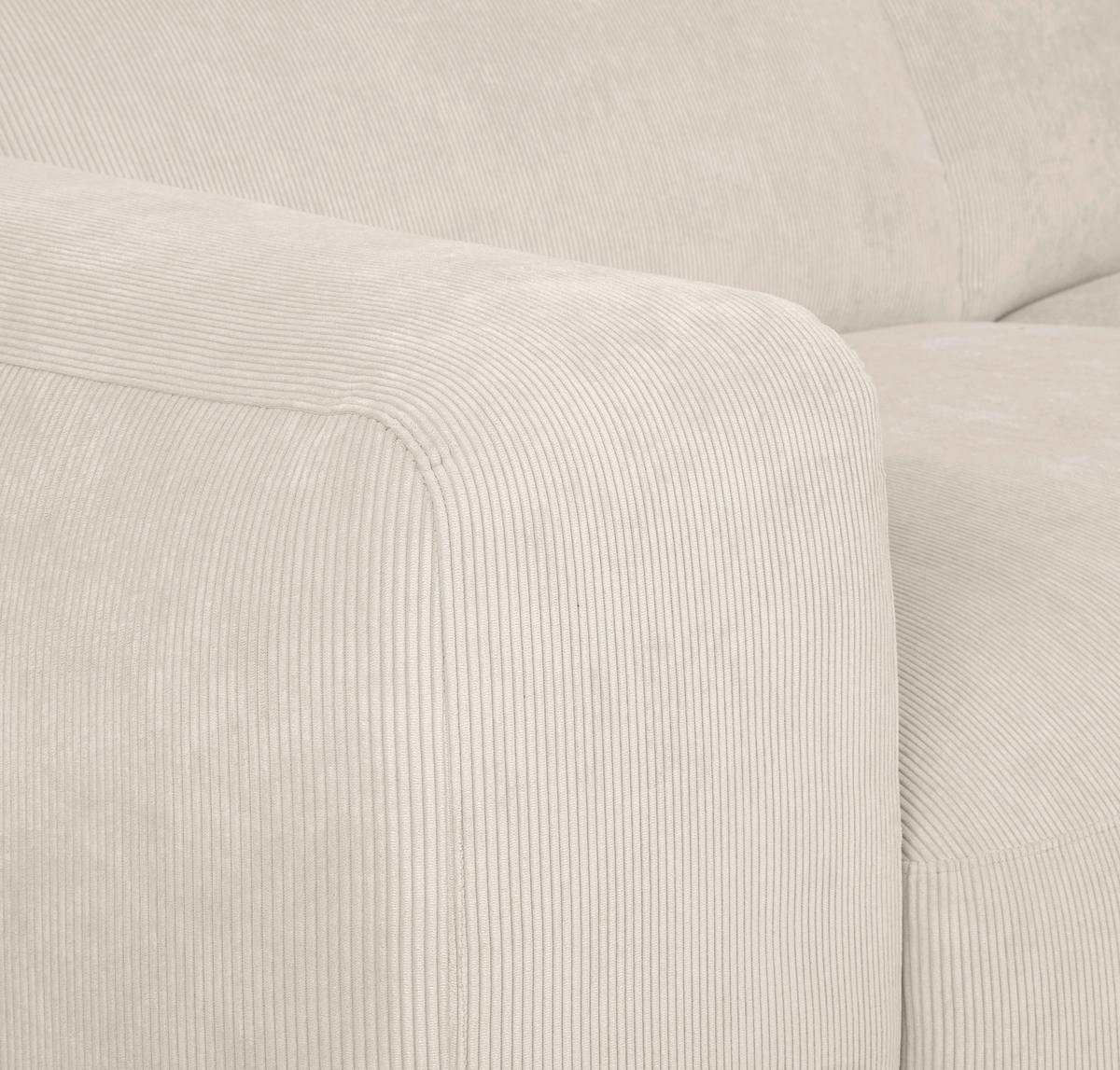 3-sitzer-sofa Hannah Creme B: 247 Cm - Creme/Schwarz, Design, Textil (247/75/104cm) - MID.YOU