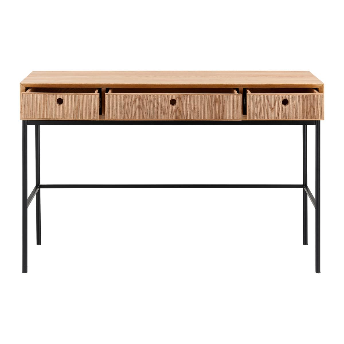 Konzolový stolek MILANO - barvy jasanu, Moderní, kov/dřevo (120/40/77cm) - Bessagi Home