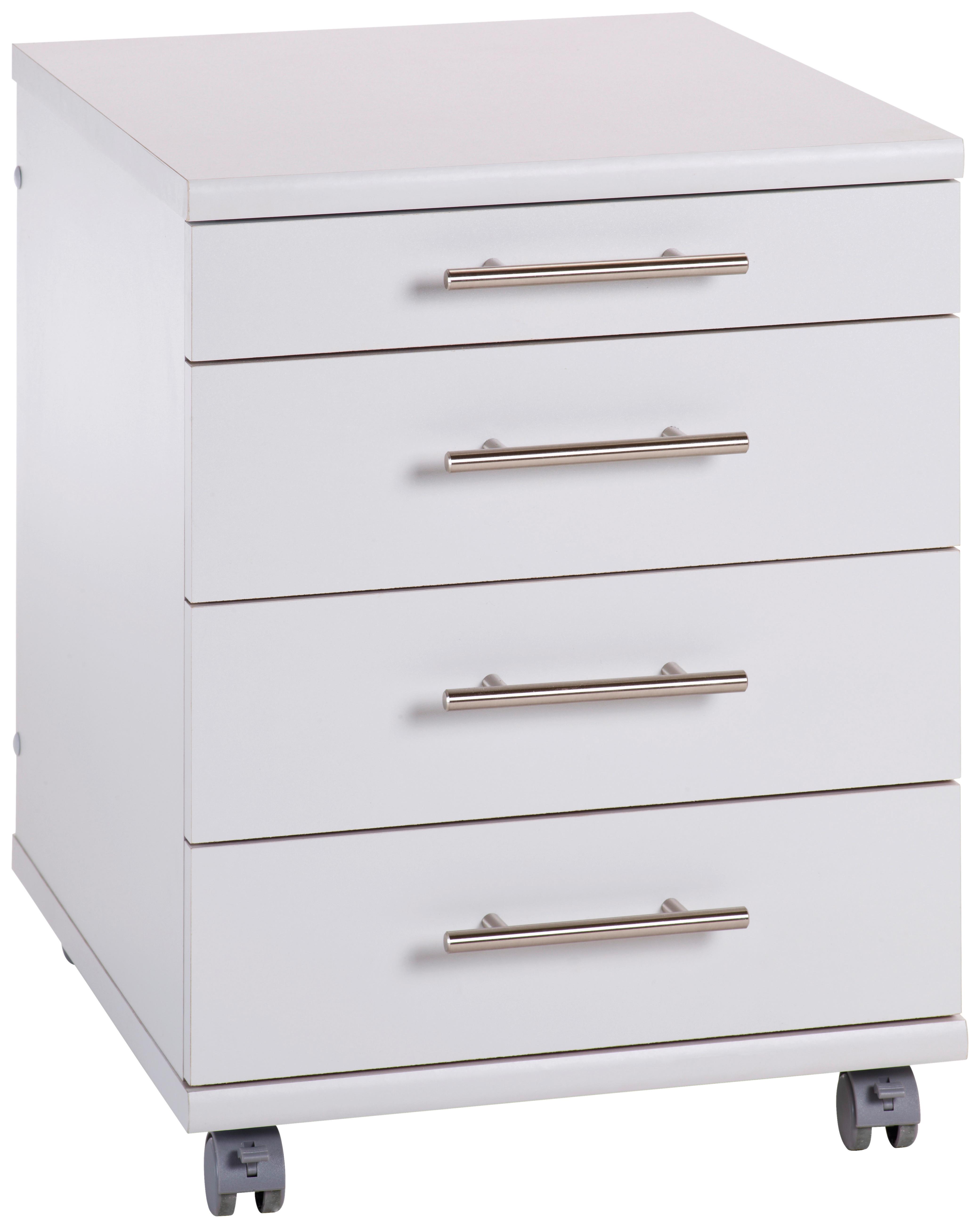 Rollcontainer Lichtgrau Serie 500 41,6x56,9x50 cm - Hellgrau, Basics, Holzwerkstoff/Kunststoff (41,6/56,9/50cm) - MID.YOU