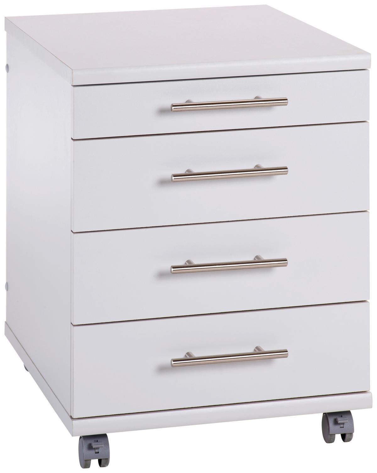 Rollcontainer Lichtgrau Serie 500 41,6x56,9x50 Cm - Hellgrau, Basics, Holzwerkstoff/Kunststoff (41,6/56,9/50cm) - MID.YOU