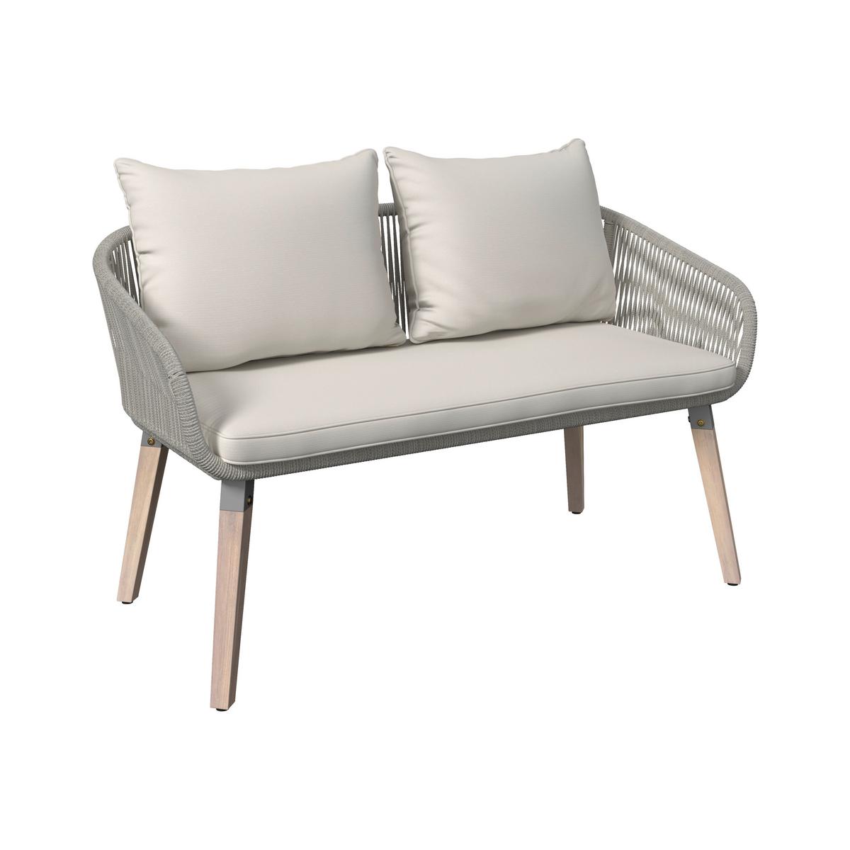 TERASOVÁ SEDACIA SÚPRAVA ELODIE - hnedá/čierna, Modern, drevo/textil - Bessagi Garden