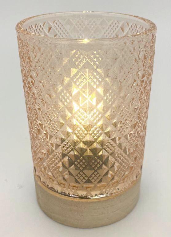 DEKORAČNÍ LED SVÍTIDLO FRIDA - oranžová, Moderní, dřevo/plast (8/13cm)