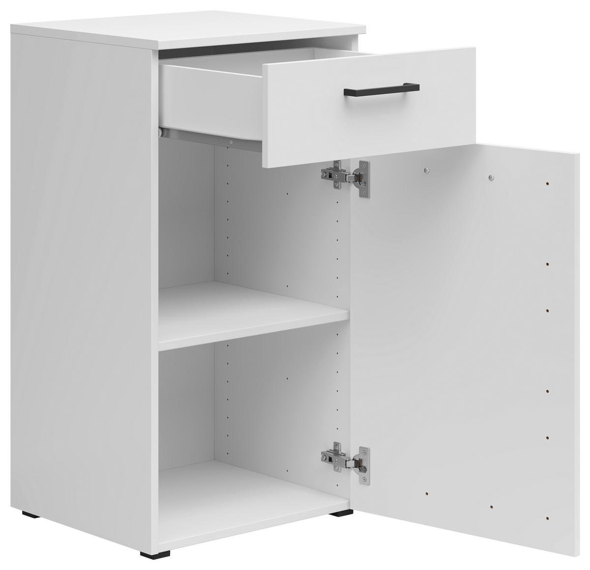 Komód Cabinet - fehér, Modern, faalapú anyag (45/83/40cm)