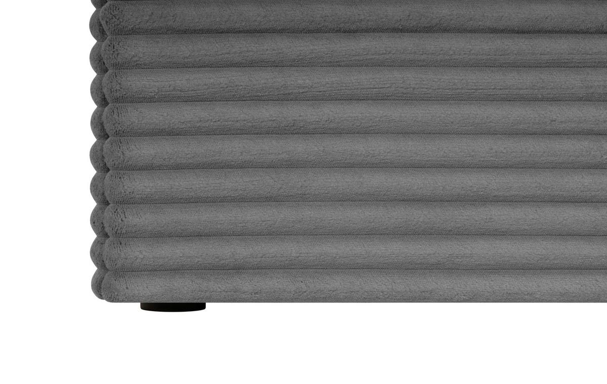 Boxbett Cordoba Dunkelgrau, Lf: 180x200 Cm - Dunkelgrau/Schwarz, Basics, Holz/Textil (180/200cm) - Livetastic
