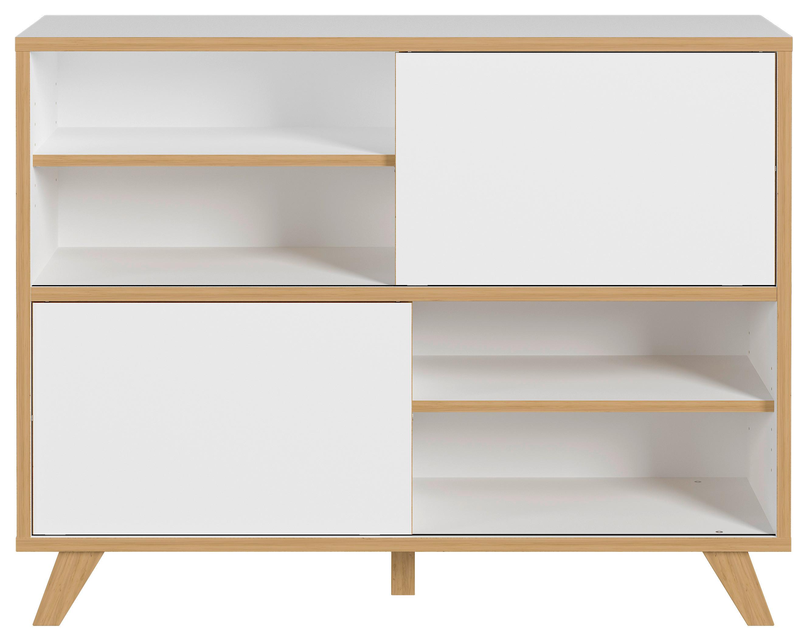 Aktenregal Gw-Helsinki Weiß/Eiche Dekor B: 120 cm - Eichefarben/Weiß, KONVENTIONELL, Holzwerkstoff (120/92/40cm) - Germania
