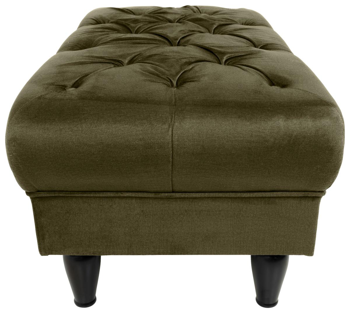 Hocker Cupido - Schwarz/Olivgrün, Design, Textil (110/44/56cm) - MID.YOU