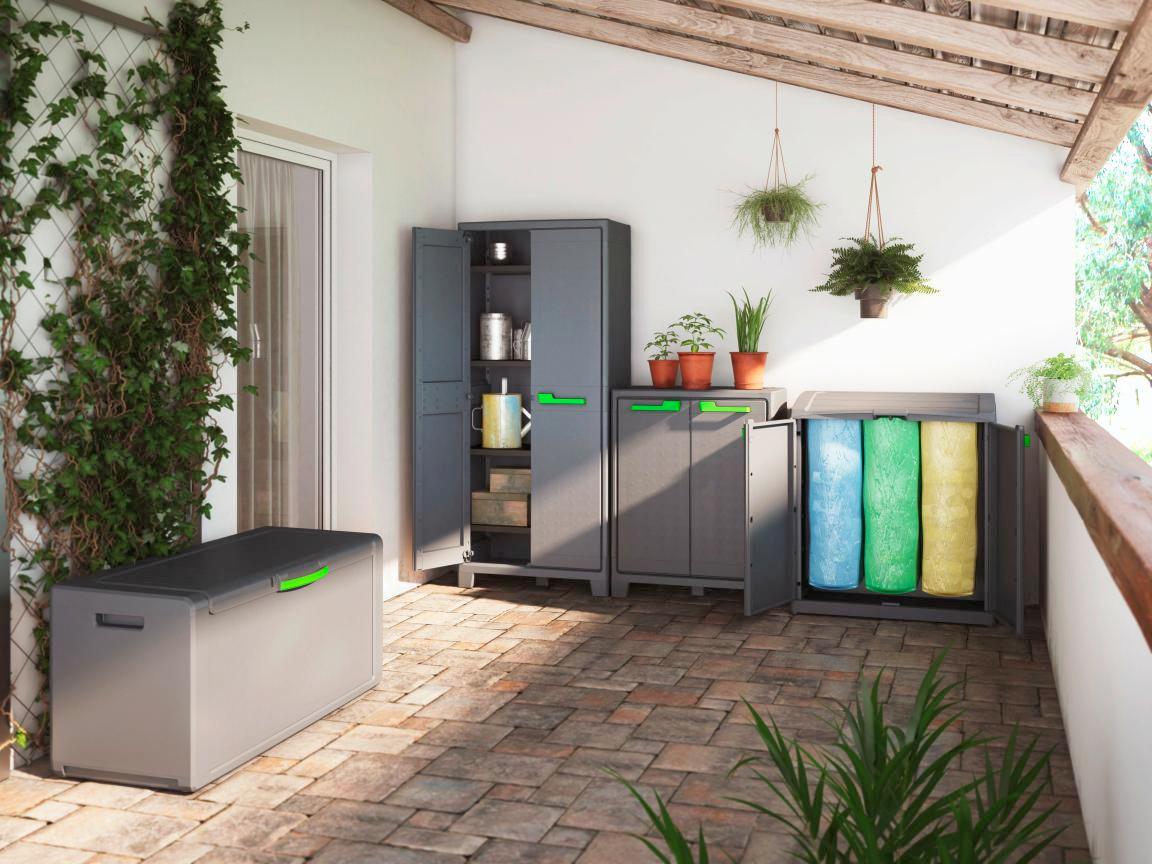 Skříňka Na Nářadí Mobi Nízká - antracitová, Moderní, plast (80/100/44cm) - Keter