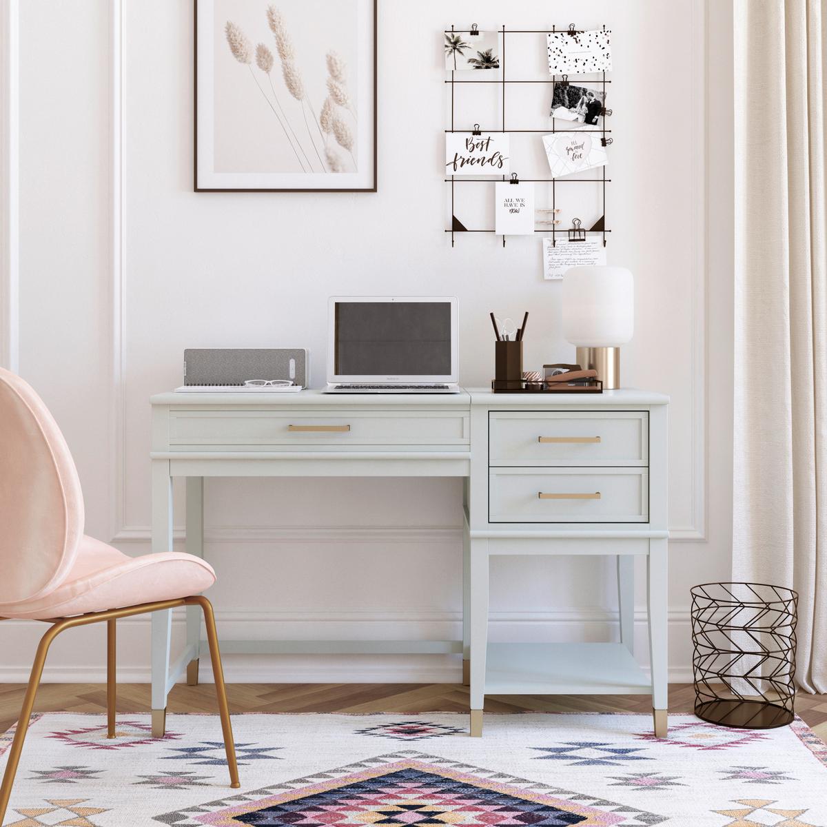 Schreibtisch Westerleigh Grün L: 115cm - Grün, Design, Holzwerkstoff/Metall (115/49/77cm) - MID.YOU