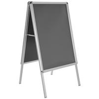Plakatständer Agenda Ii - Silberfarben, Basics, Metall (62,5/115,5/61cm) - MID.YOU