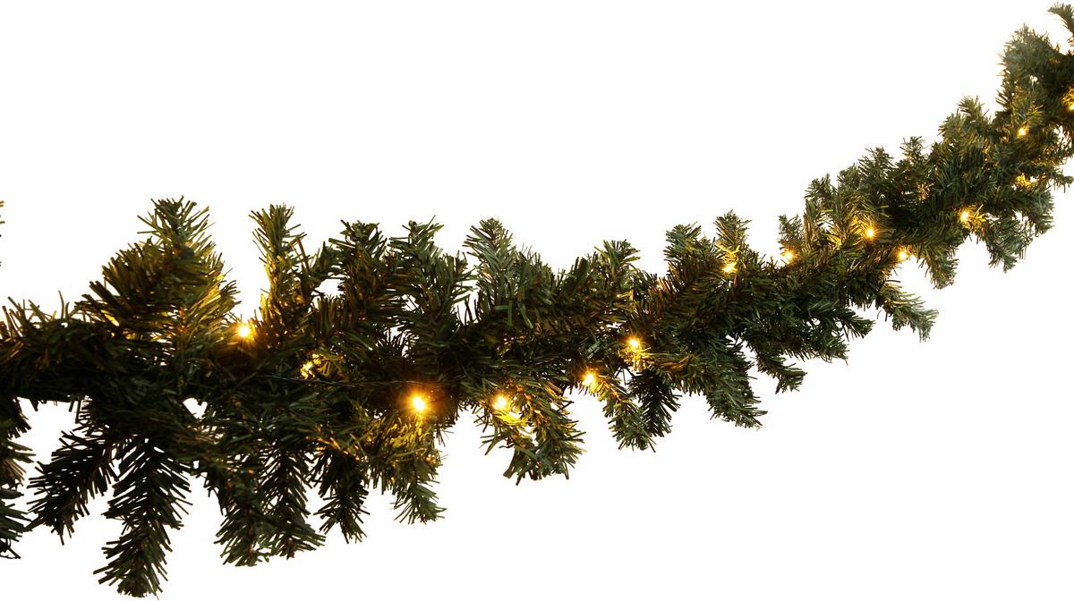 Tannengirlande Grün L: 2025 Cm - Grün, Basics, Kunststoff (2025cm)