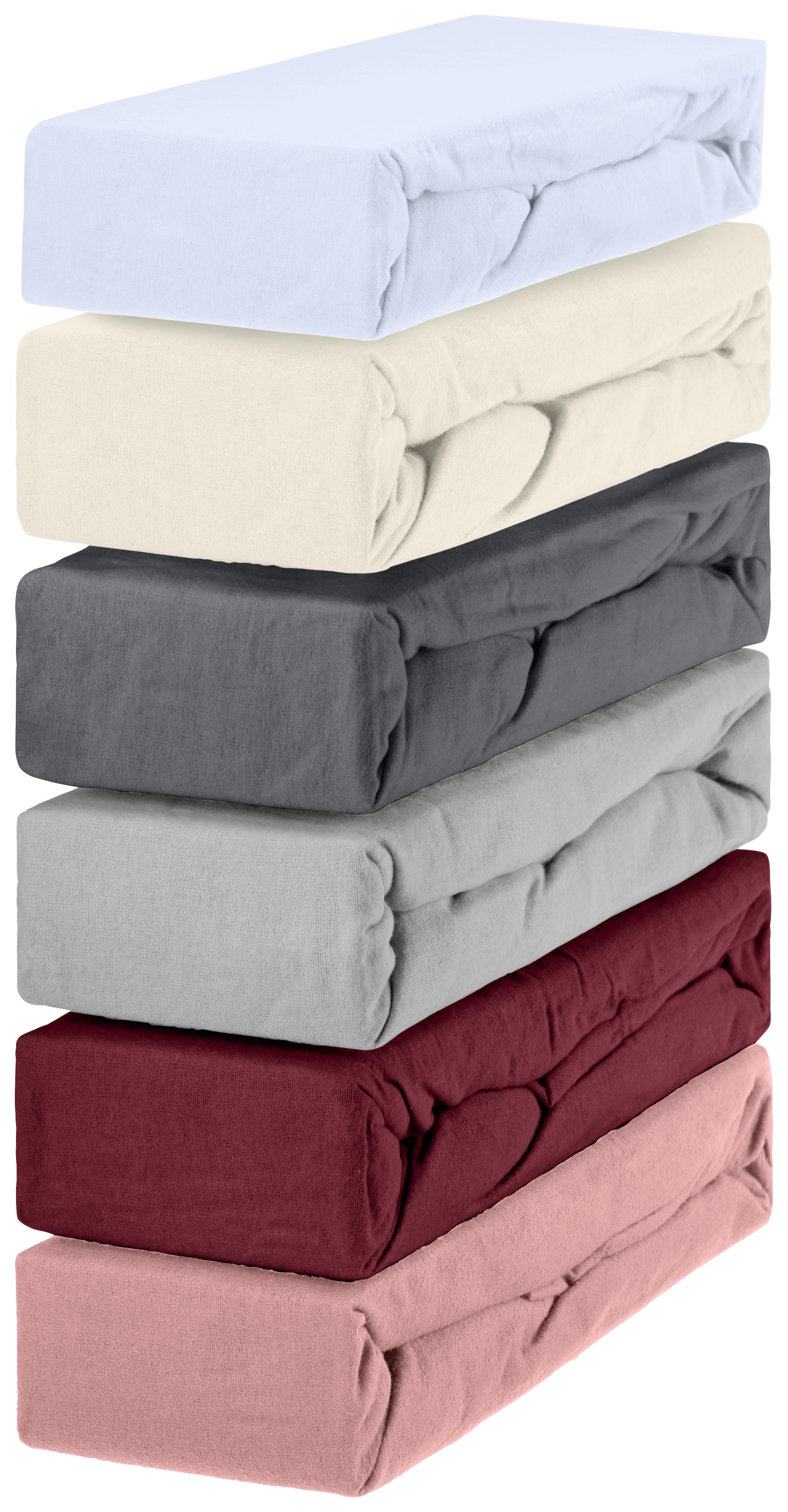 Spannleintuch Alaska - Weiß, KONVENTIONELL, Textil (90/200cm) - Ondega