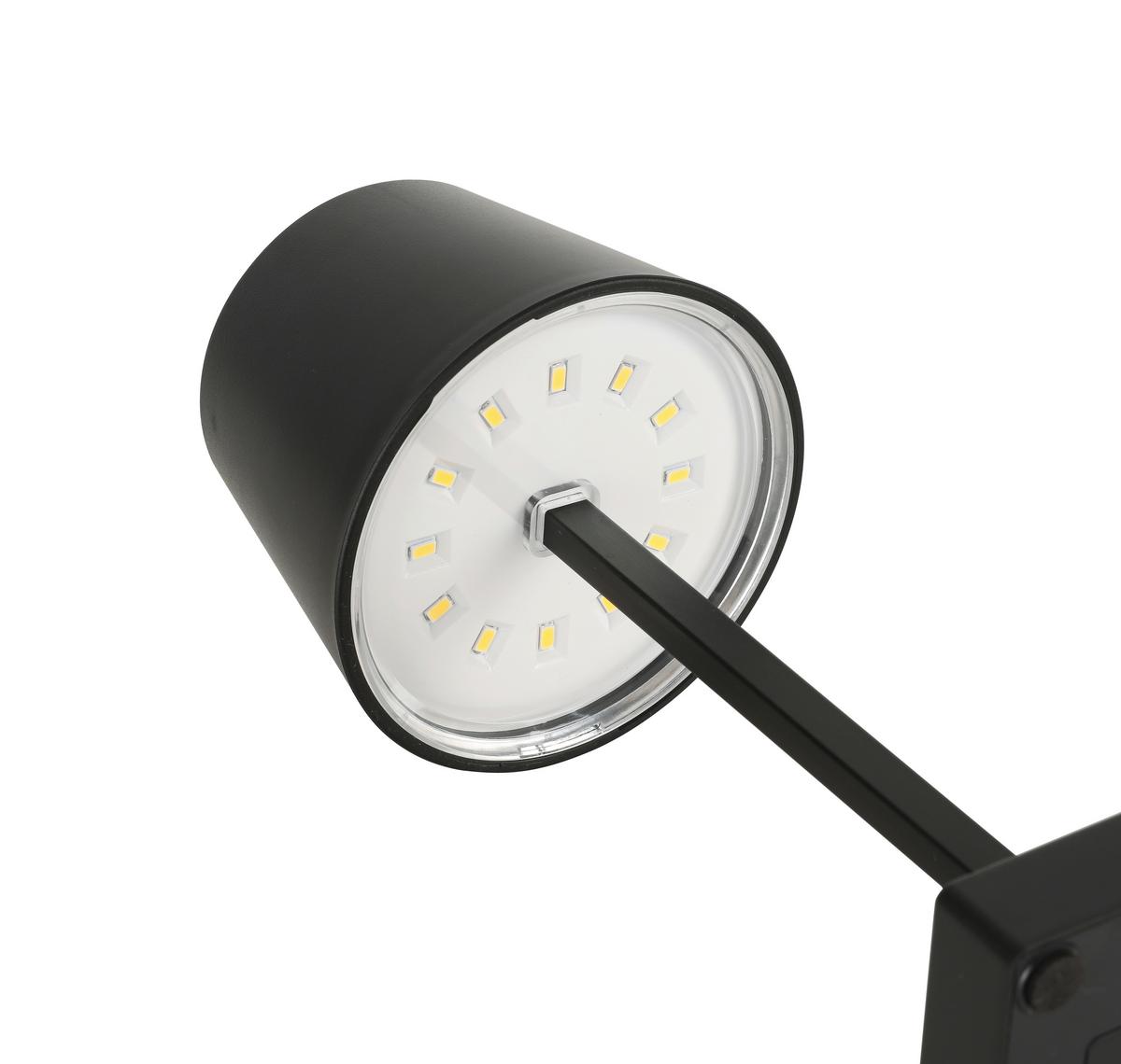 LED-Tischleuchte Celine - Schwarz, MODERN, Kunststoff/Metall (10,5/26cm) - Luca Bessoni