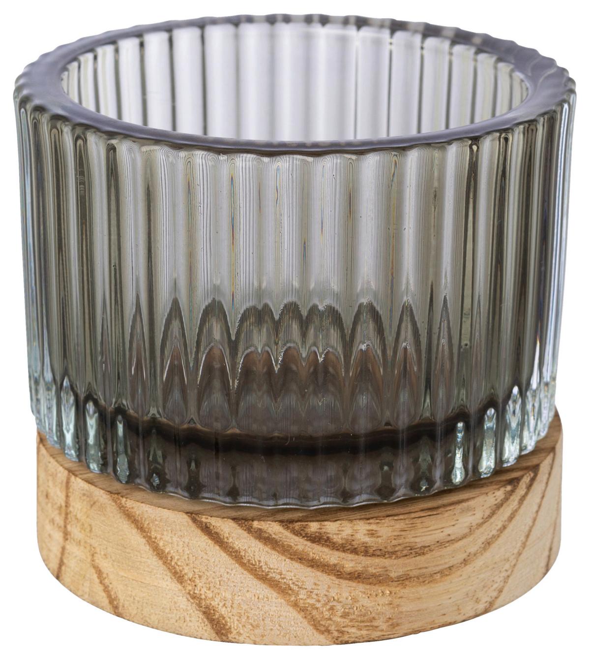 SVIETNIK MAJA II - hnedá/číra, Basics, sklo (8,5/13cm) - Modern Living