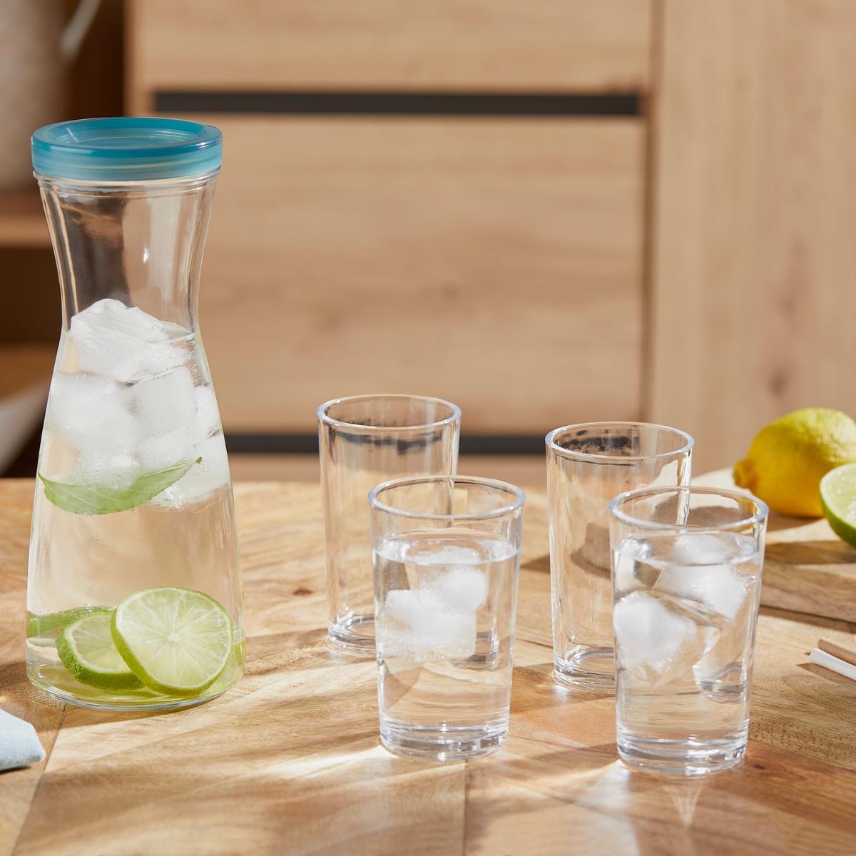 Pohárkészlet Viktoria - áttetsző/kék, Modern, műanyag/Üveg - Luca Bessoni