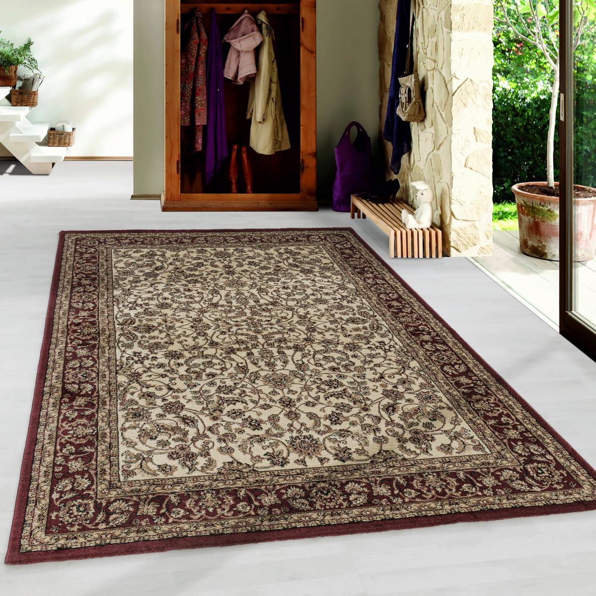 Orientalischer Webteppich Creme/Rot Kashmir 240x340 cm - Creme, LIFESTYLE, Textil (240/340cm)