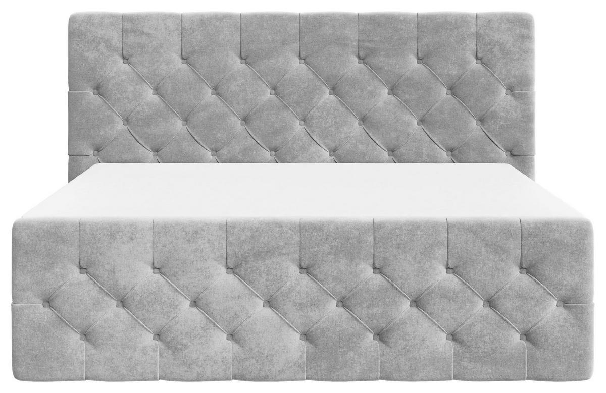 BOXBETT Karo Grau 160x200cm - Schwarz/Grau, MODERN, Holz/Kunststoff (160/200cm) - MID.YOU