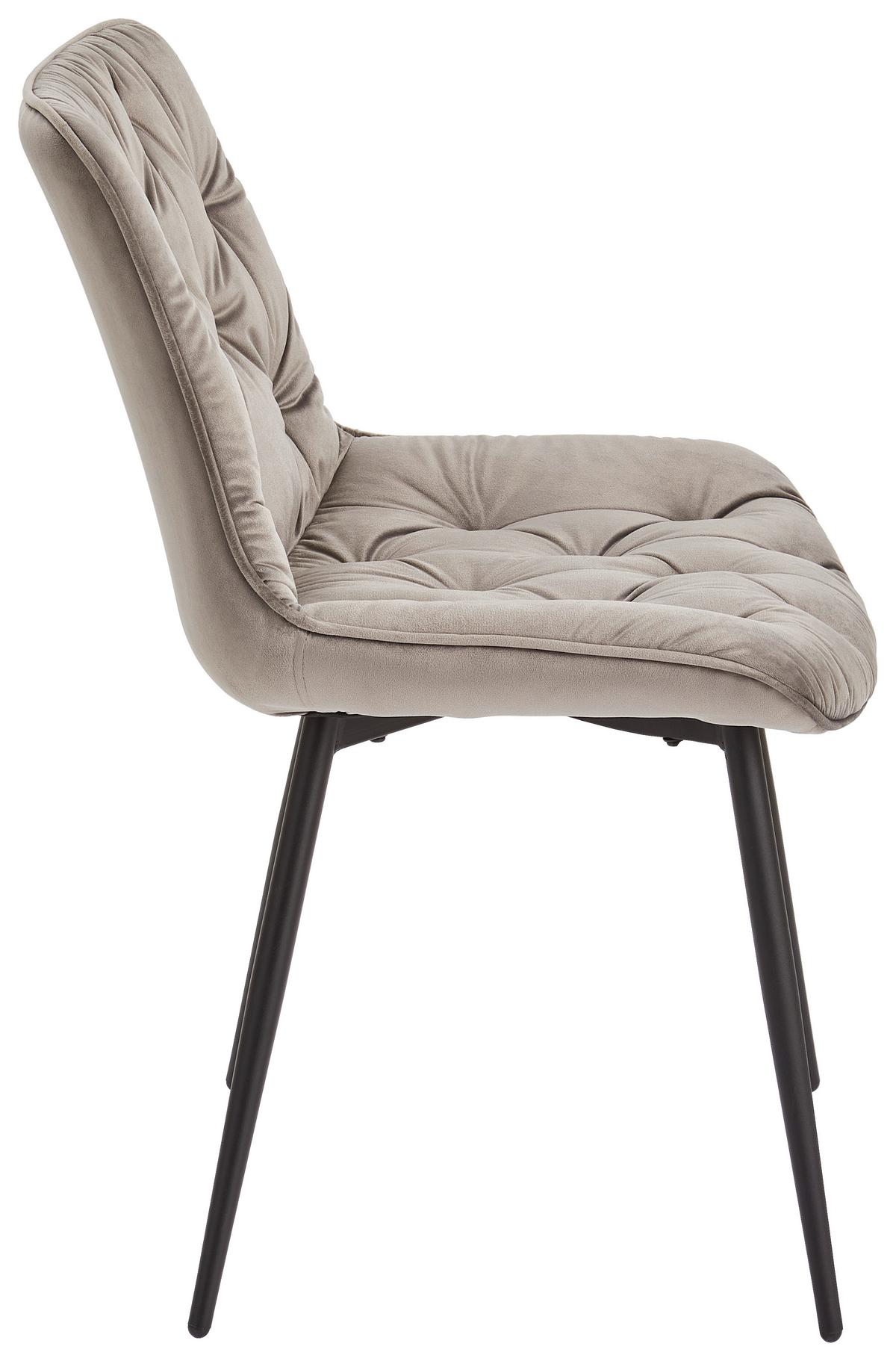 Stuhl Langford Grau B: 52 Cm - Schwarz/Grau, MODERN, Holz/Textil (52/85/59cm) - Livetastic