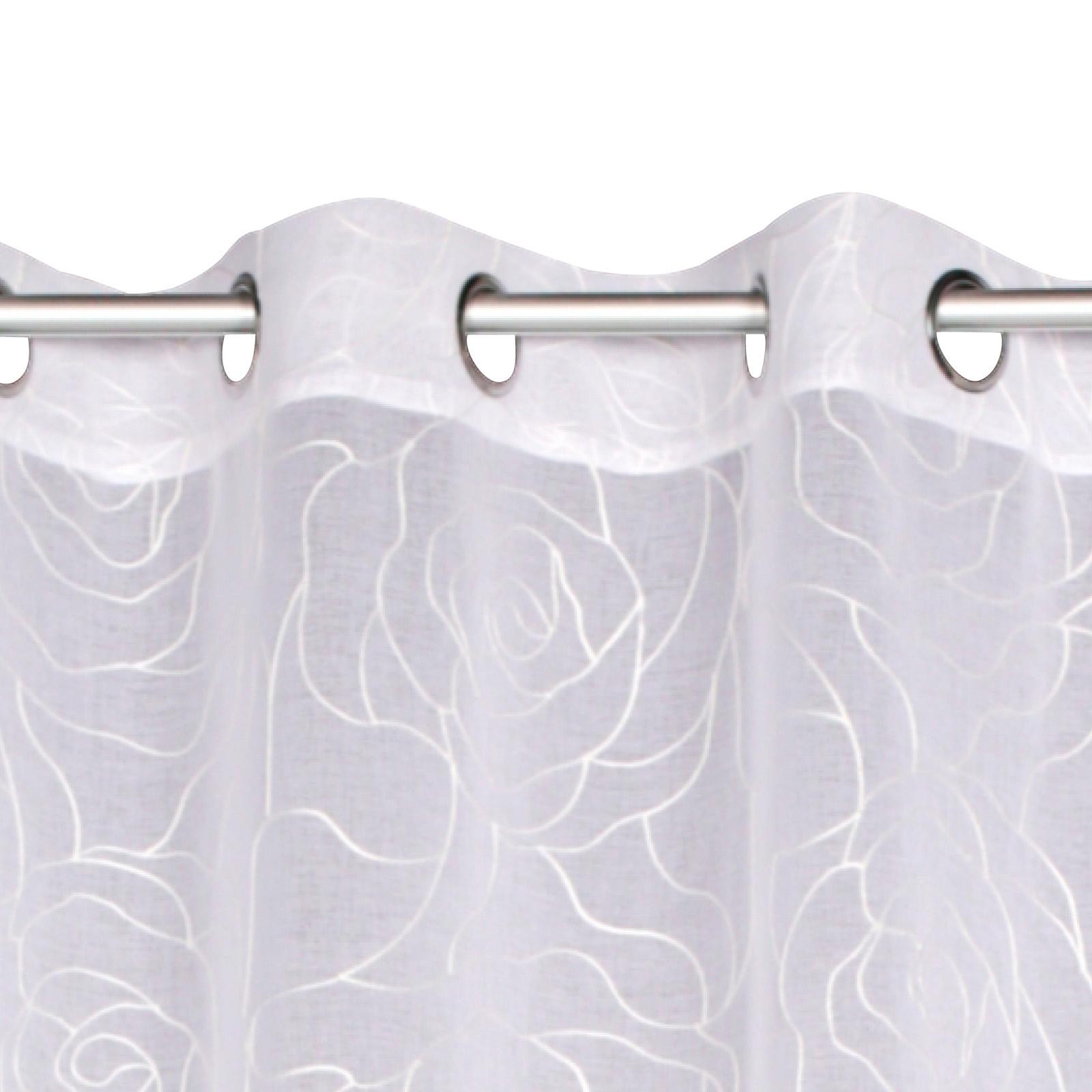 Vorhang Mit Ösen Laurena 140x245 cm Weiß - Weiß, MODERN, Textil (140/245cm) - Luca Bessoni