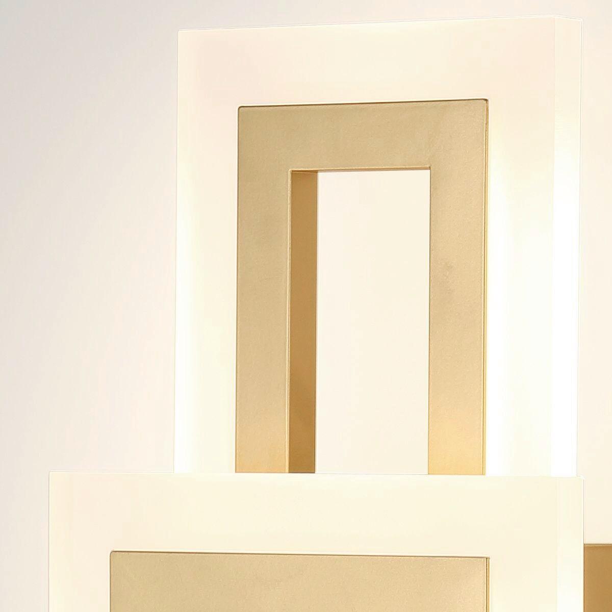 Led Falilámpa Qn-Inizio-1w-Bg - aranyszínű, Design, műanyag/fém (40,6/17,6/10,2cm) - Elstead Lighting