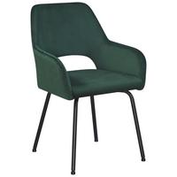 Armlehnstuhl Jonny Cord Moosgrün, B: 58 Cm - Schwarz/Grün, KONVENTIONELL, Textil/Metall (58/86/59cm)