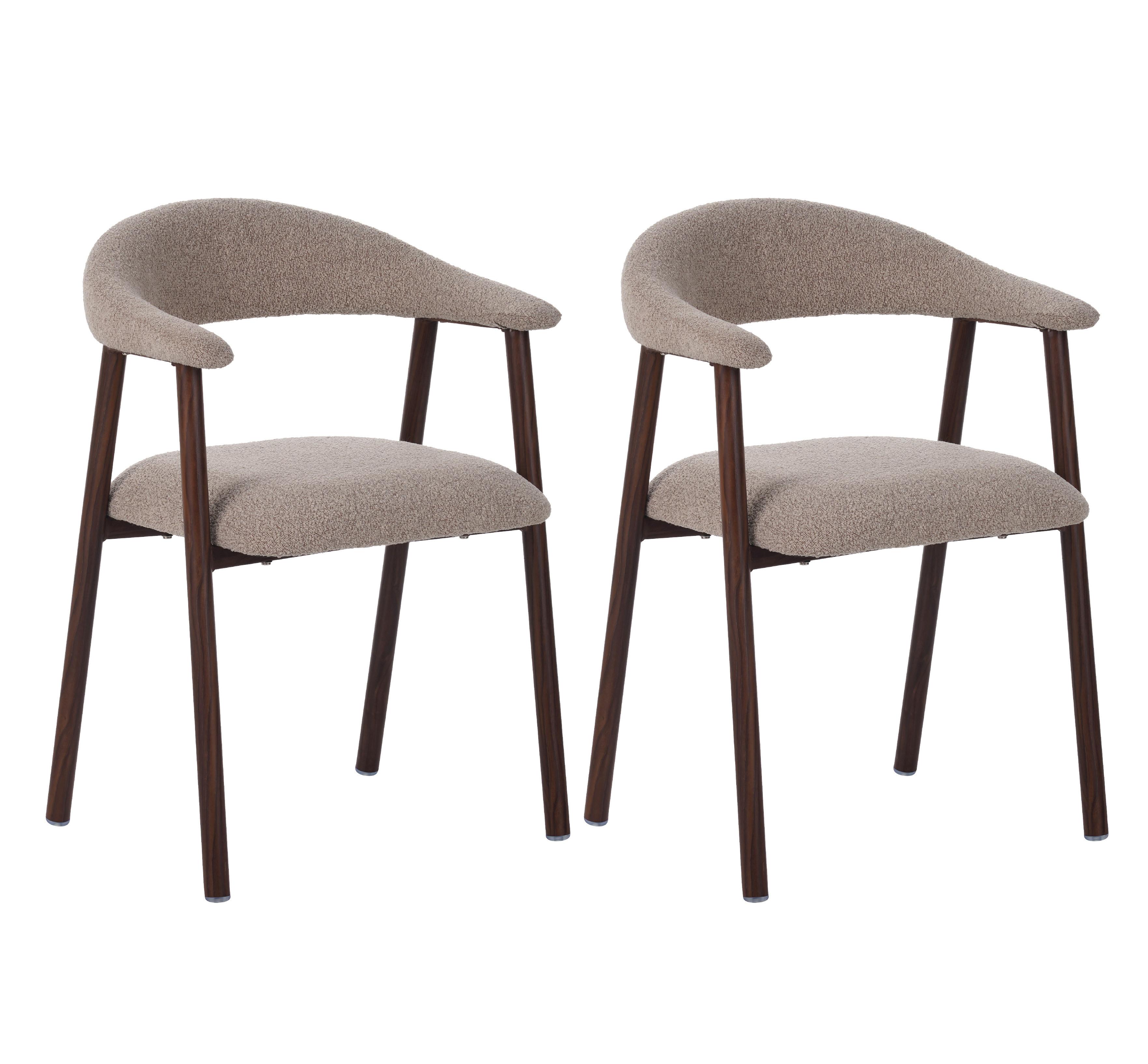ARMLEHNSTUHL-SET Suki Sandfarben B: 55cm - Sandfarben, MODERN, Textil/Metall (55/82/55cm) - Livetastic