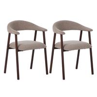 ARMLEHNSTUHL-SET Suki Sandfarben B: 55cm - Sandfarben, MODERN, Textil/Metall (55/82/55cm) - Livetastic