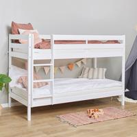 Etagenbett Eco Comfort Weiß, Lf: 90x200 cm - Weiß/Naturfarben, MODERN, Holz (90/200cm) - MID.YOU