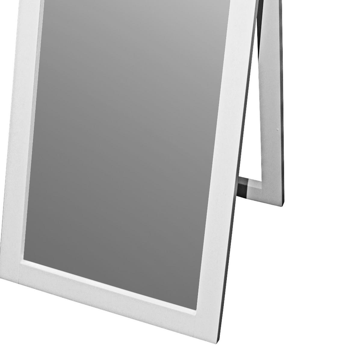 STOJACIE ZRKADLO MEGGY - biela, Modern, drevo/kompozitné drevo (40/160/3,8cm)