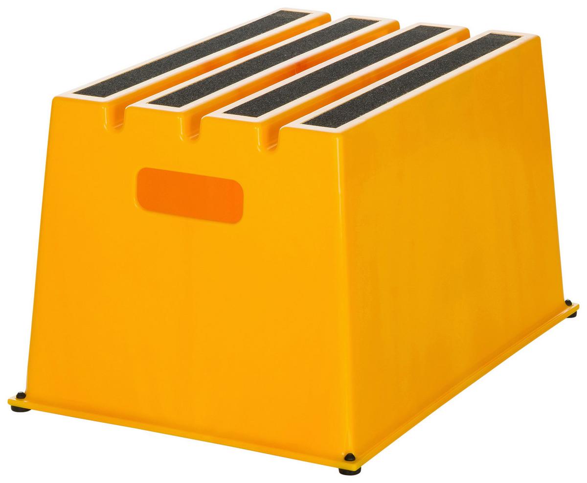 Tritthocker Tio-E1 - Gelb, Basics, Kunststoff (52,5/31/37,5cm) - MID.YOU