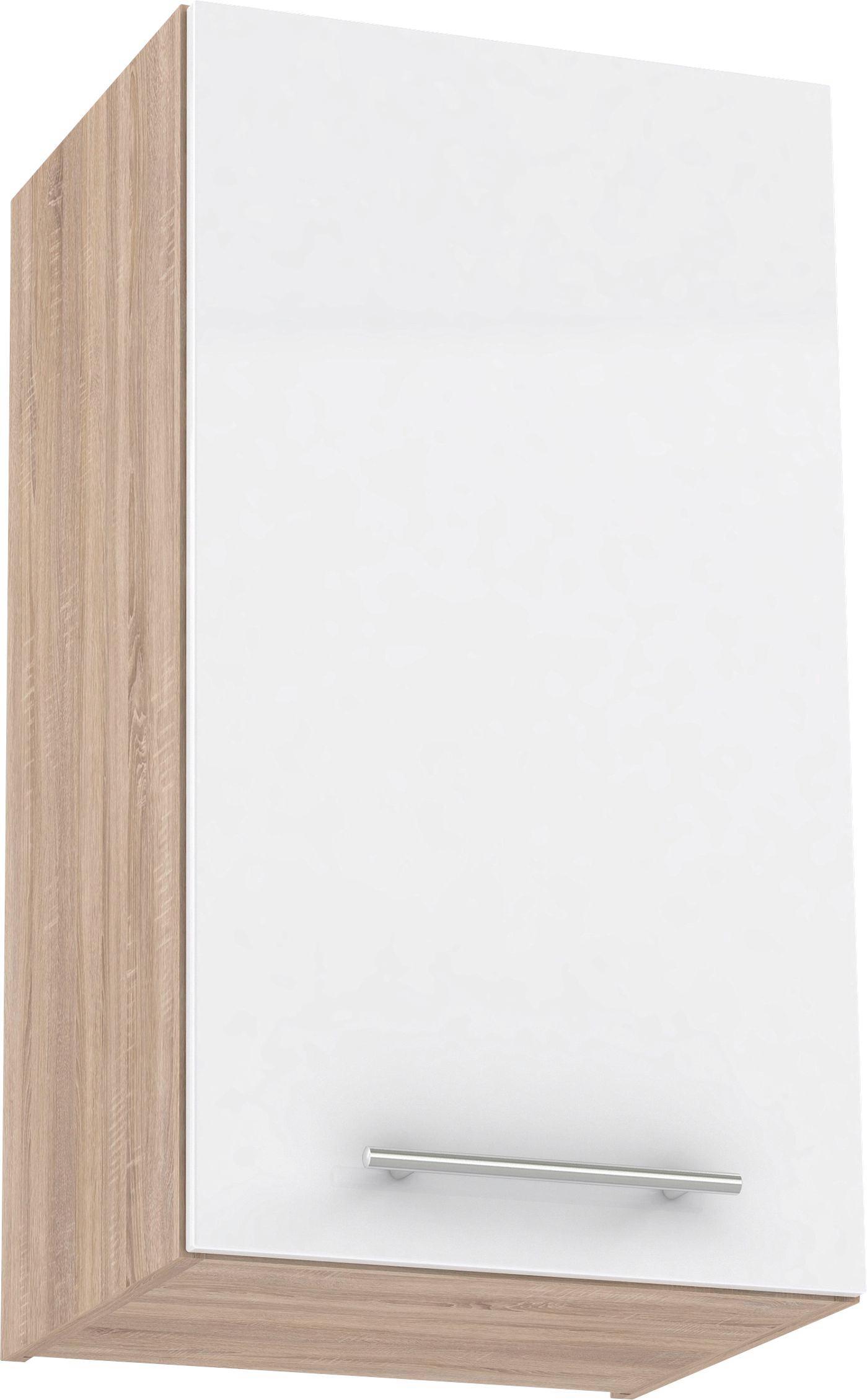 Konyha Felsőszekrény Corina - Sonoma tölgy/Fehér, Fa/Fém (40/72,4/34,6cm)