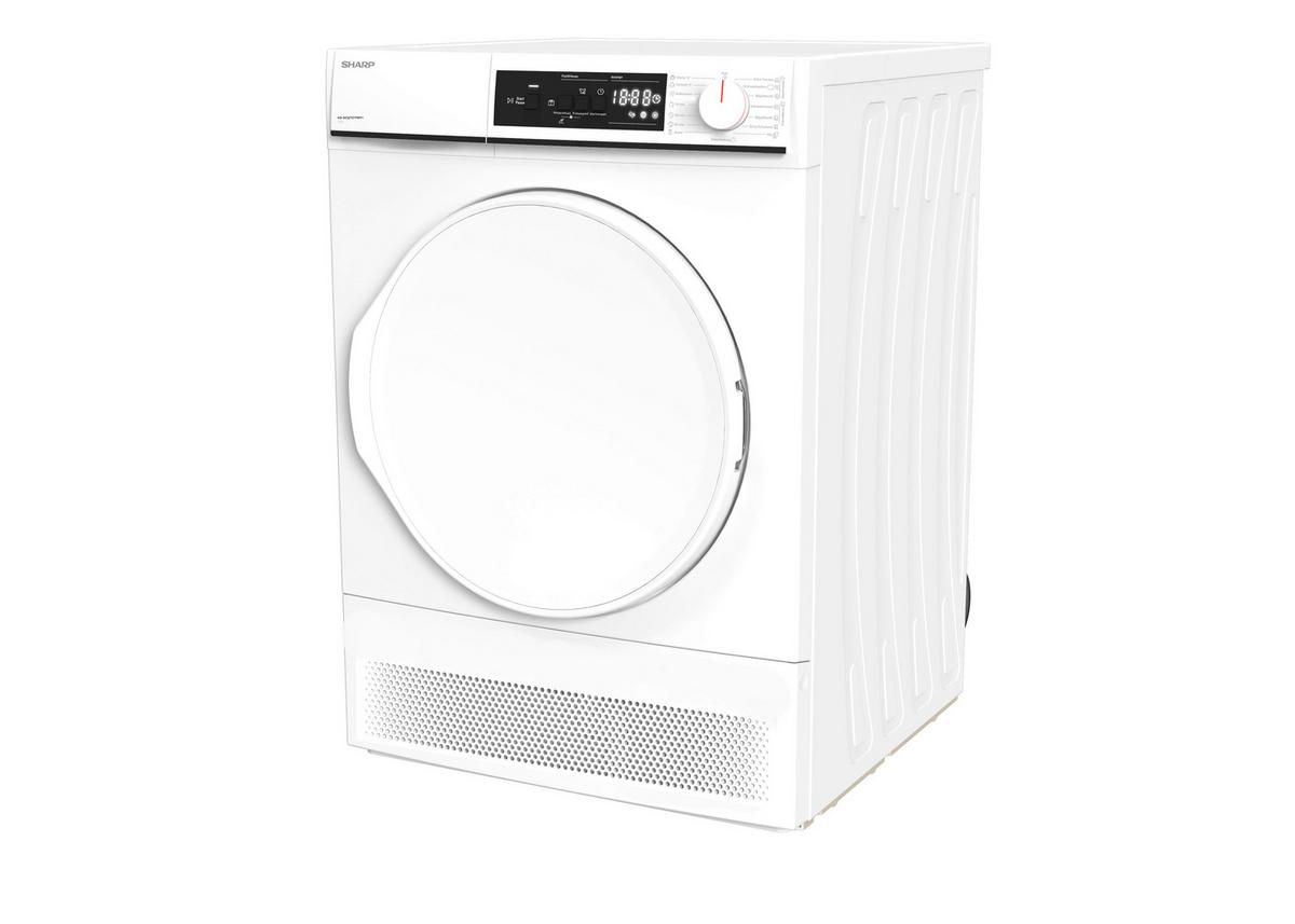 Trockner Kd-Nca7s7pw91-De - Weiß, Basics, Metall (59.6/84.5/52.3cm) - Sharp