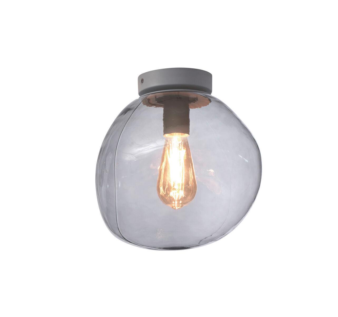 Deckenleuchte Helsinki - Hellgrau, Trend, Glas (26/28cm) - It's about Romi