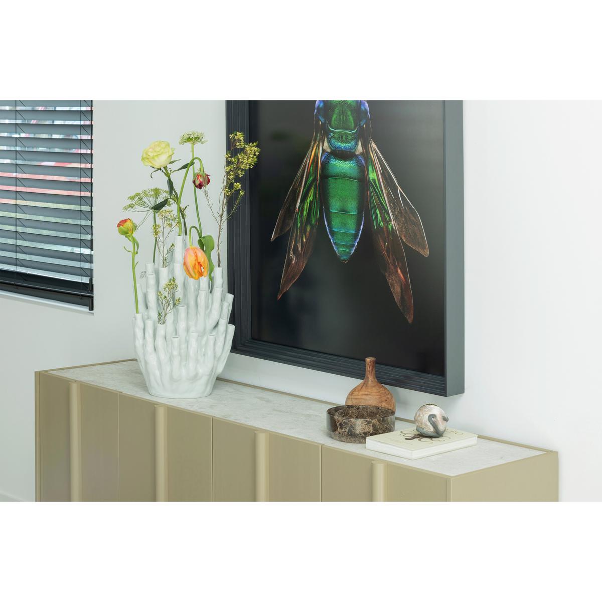 OBERPLATTE Basu Grau B: 197cm - Grau, Design, Kunststoff/Stein (197/1/40cm) - Livetastic