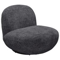 Sessel Chris Anthrazit B: 85 cm - Anthrazit/Schwarz, MODERN, Textil (85/70/99cm) - MID.YOU