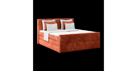 Boxspringbett mit Topper und Bettkasten 180x200 cm Medino - Rostfarben, KONVENTIONELL, Holz/Holzwerkstoff (180/200cm) - Luca Bessoni