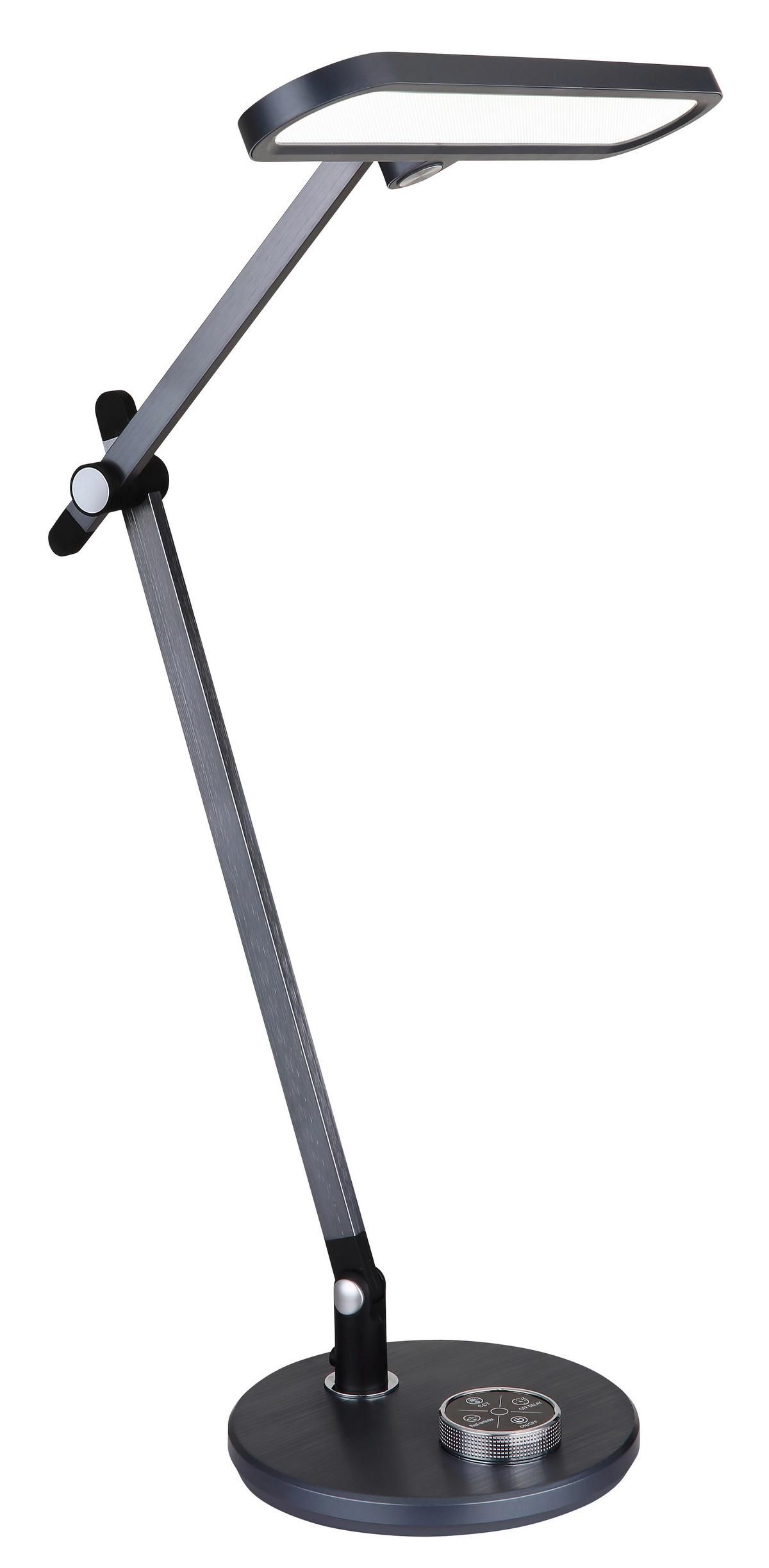 LED-Schreibtischleuchte 58443 - Dunkelgrau/Opal, Design, Kunststoff/Metall (57,5/37/53cm) - Globo