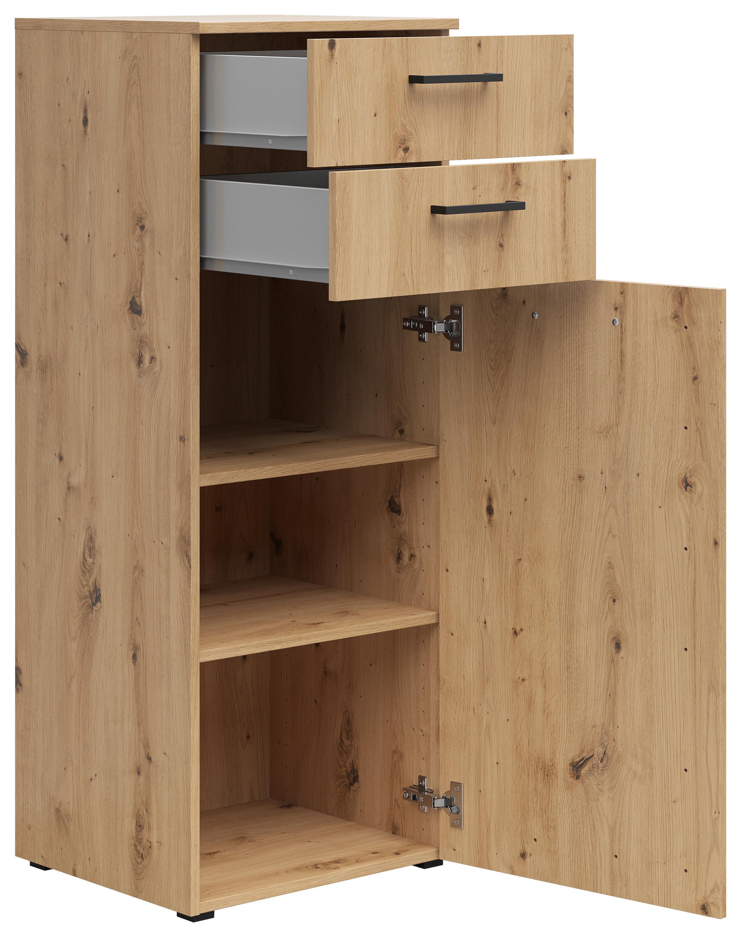 Komód Cabinet - Artisan tölgy, Modern, faalapú anyag (45/115/40cm)
