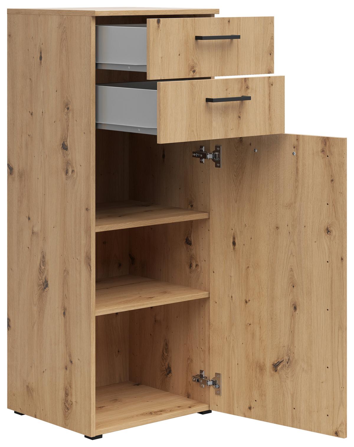 KOMODA MULTISTAURAUM - čierna/antracitová, Modern, kompozitné drevo/plast (45/115/40cm)