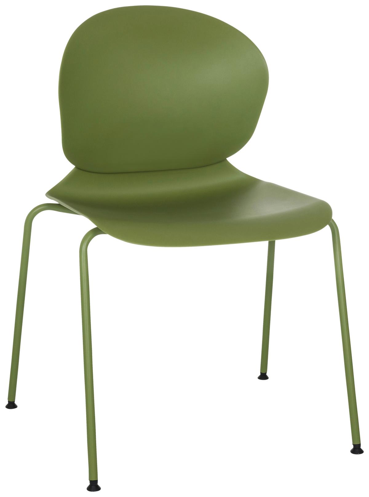 Besucherstuhl T36 Vi Grün B: 56 cm - Grün, MODERN, Kunststoff/Metall (56/80/54cm) - MID.YOU