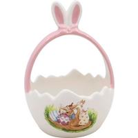 Osterschale Wendy - Pink/Braun, KONVENTIONELL, Keramik (12/17cm) - Luca Bessoni