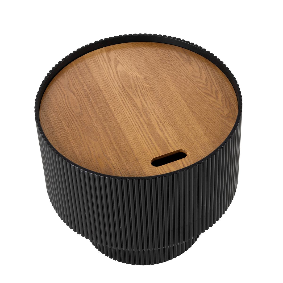 KONFERENČNÍ STOLEK JOHNNY - černá/přírodní barvy, Moderní, kompozitní dřevo (45/40cm) - Mömax