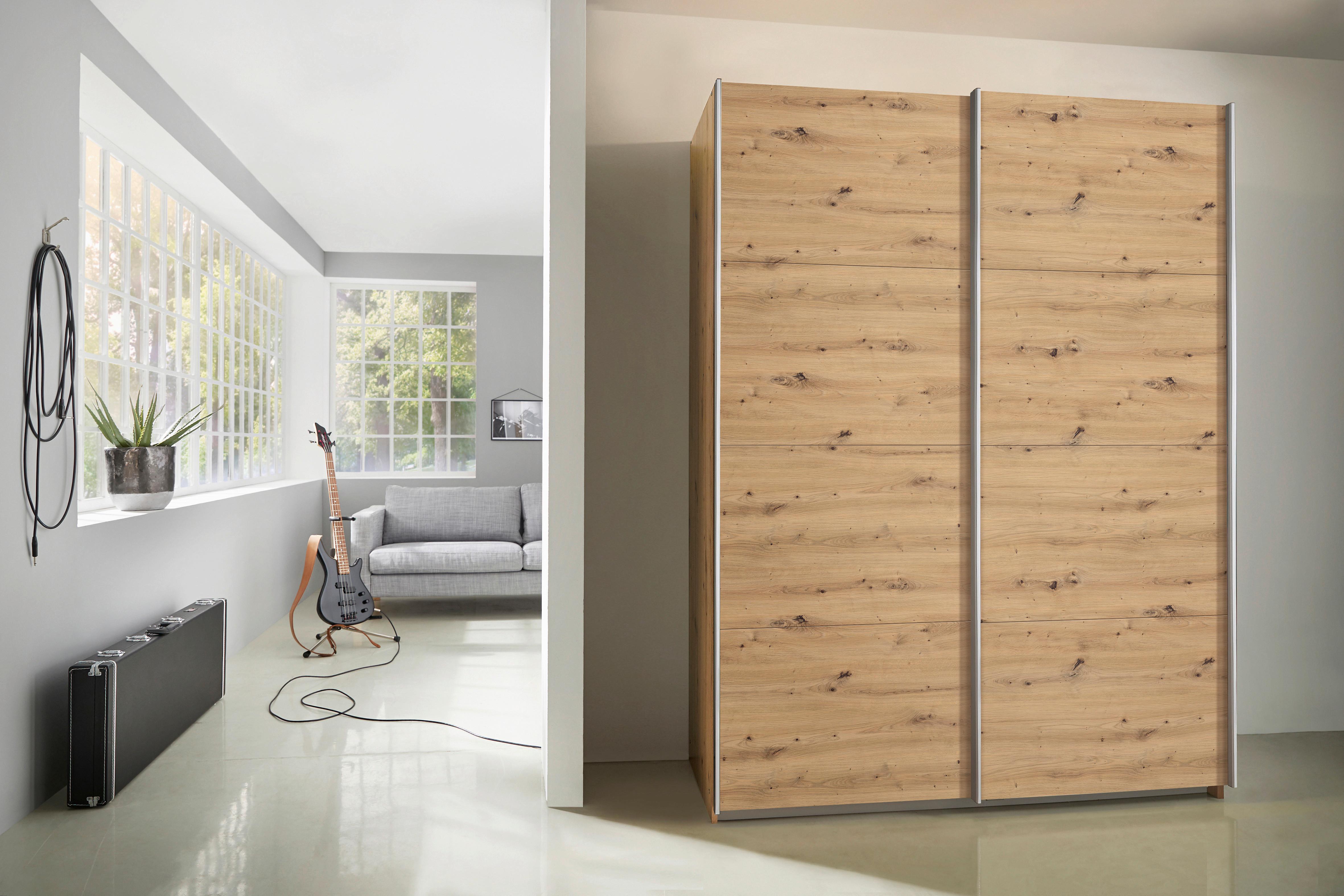 Schwebetürenschrank Subito - Eiche Artisan, MODERN, Holzwerkstoff (136/197/61cm) - Rauch Möbel