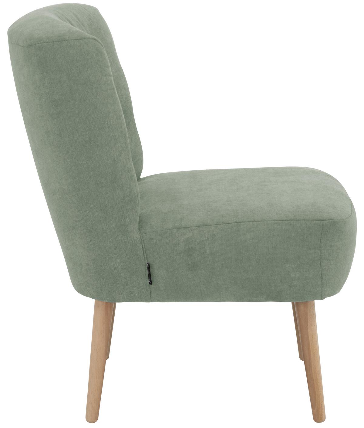 Sessel Fiona - Buchefarben/Hellgrün, Design, Textil (58/78/68cm) - Max Winzer