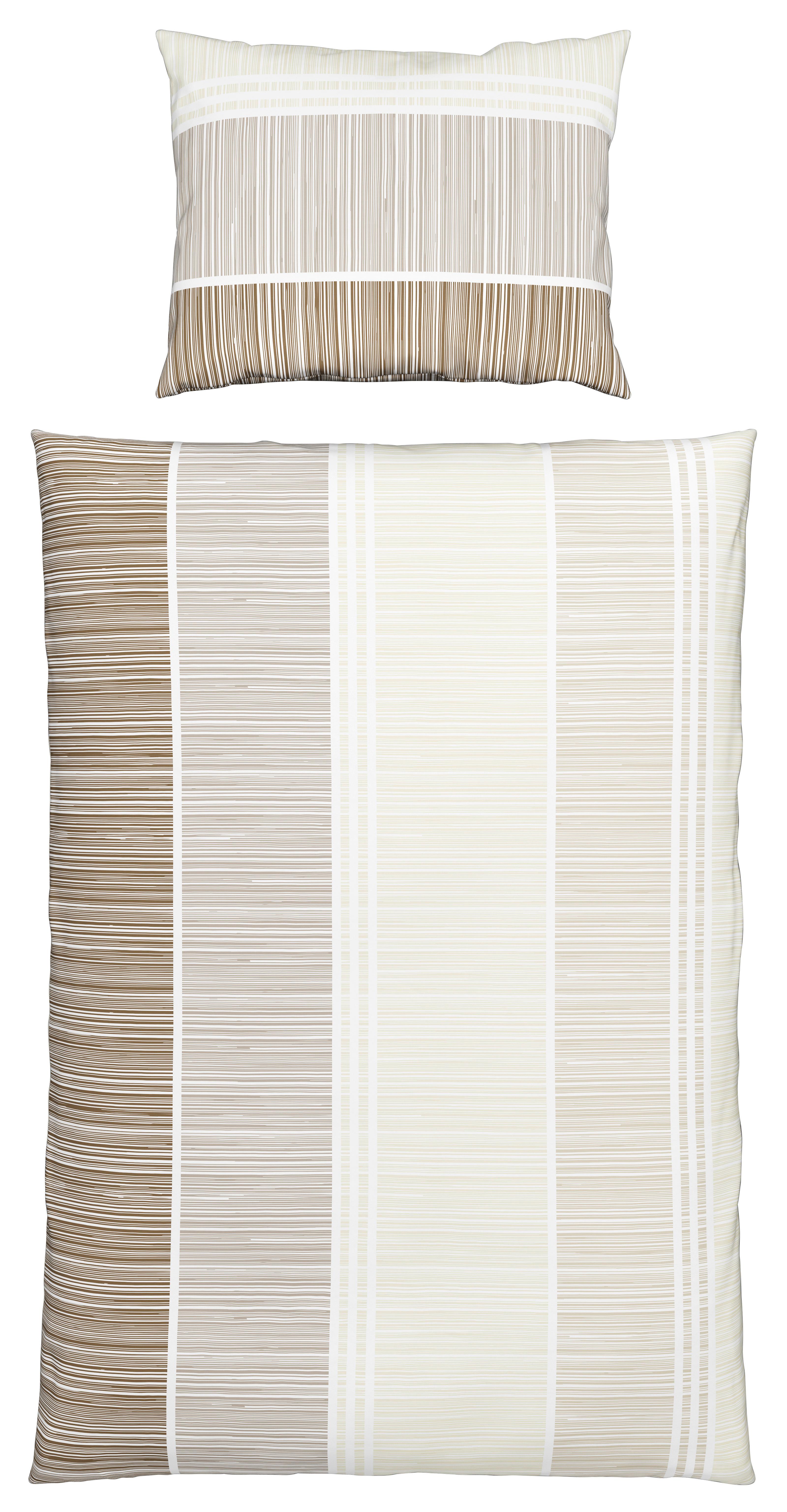 Renforce Bettwäsche 140x200 cm Ilvi Baumwolle Beige