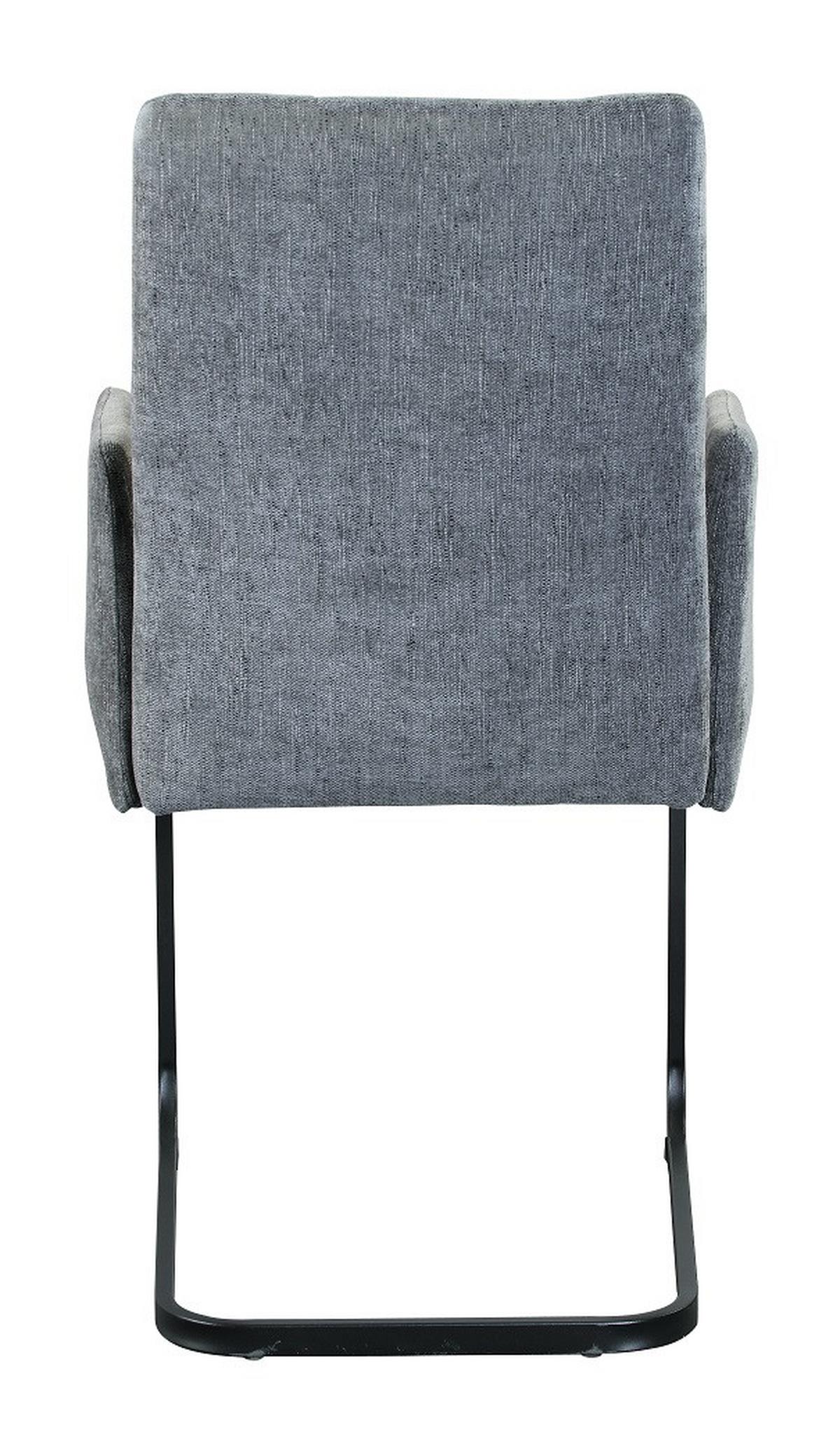 Armlehnstuhl Bordal - Hellgrau/Schwarz, MODERN, Textil/Metall (52/91/59,5cm) - MID.YOU