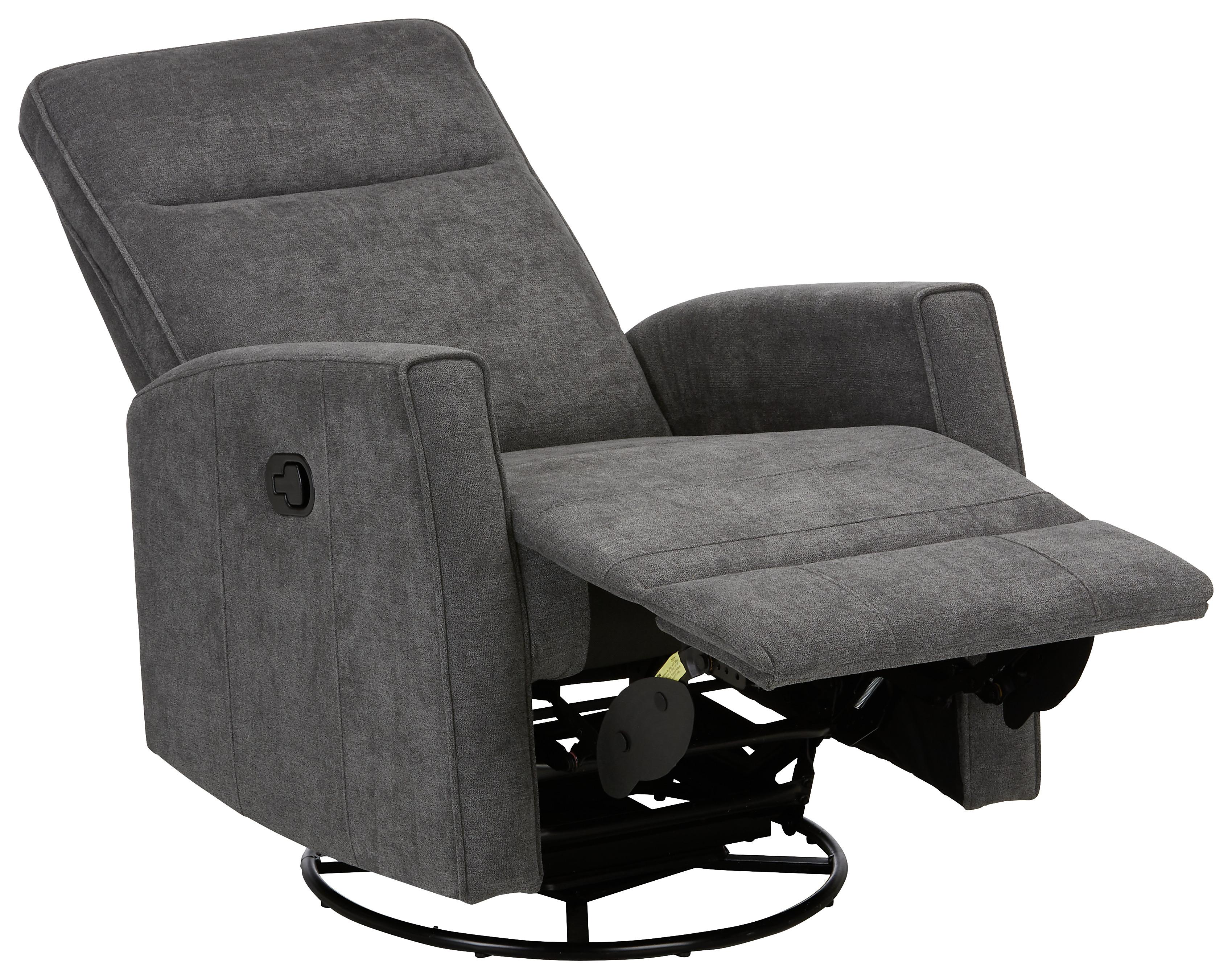 RELAXAČNÍ KŘESLO MELINDA - šedá/černá, Moderní, kov/textil (76/103/93cm) - Mömax