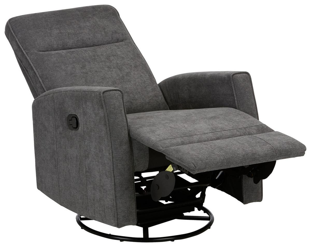 RELAXAČNÍ KŘESLO MELINDA - šedá/černá, Moderní, kov/textil (76/103/93cm) - Mömax